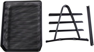 Лоток горизонтальный Deli E9181 для бумаг 350х278х275мм черный металл сетка