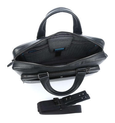 Сумка мужская Piquadro Black Square CA4027B3/N с отделением для ноутбука 15" черная натур.кожа