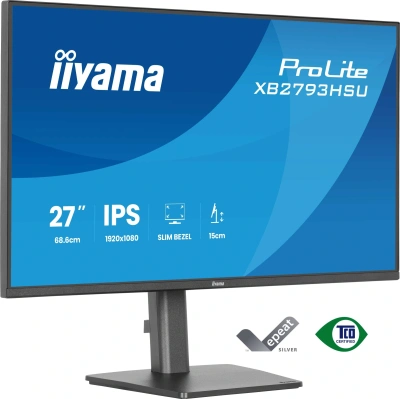 Монитор Iiyama 27" ProLite XB2793HSU-B1 черный IPS LED 1ms 16:9 HDMI M/M матовая HAS Piv 350cd 178гр/178гр 1920x1080 120Hz DP FHD USB 6кг