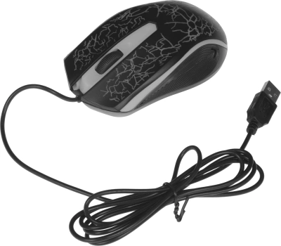 Мышь Оклик 395M SHADOW черный оптическая 1500dpi USB для ноутбука 3but (1102286)