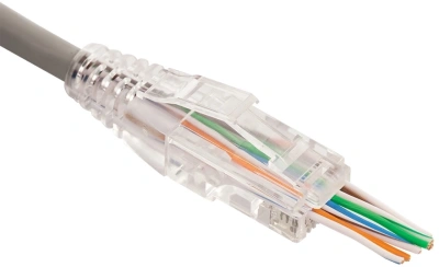 Коннектор Lanmaster (LAN-EZ45-8P8C/U5E-100) UTP кат.5E RJ45 прозрачный (упак.:100шт)