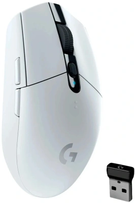 Мышь Logitech G304 Lightspeed белый оптическая 12000dpi беспров. USB 5but (910-005294)