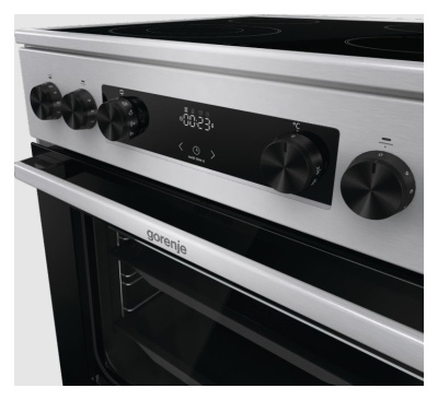 Плита Электрическая Gorenje GECS6C70XC нержавеющая сталь стеклокерамика (без крышки)