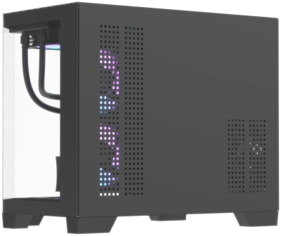 Корпус Formula Crystal Z6M Floe V2 черный без БП mATX 6x120mm 1xUSB2.0 1xUSB3.0 audio bott PSU