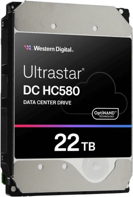 Жесткий диск WD SATA-III 22TB 0F48278/0F62785 WUH722422ALE6L4 Server Ultrastar DC HC580 (7200rpm) 512Mb 3.5"