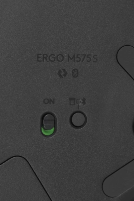 Трекбол Logitech M575S черный оптическая 2000dpi беспров. BT/Radio USB 4but (910-007035)