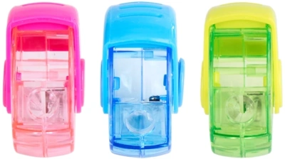 Точилка для карандашей ручная Deli E0554 1 отверстие пластик ассорти европодвес