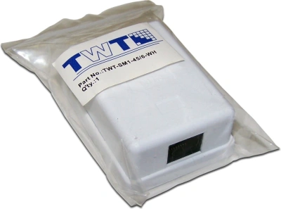Розетка Lanmaster TWT-SM1-45/6-WH настен. RJ45 1 кат.6 UTP бел.