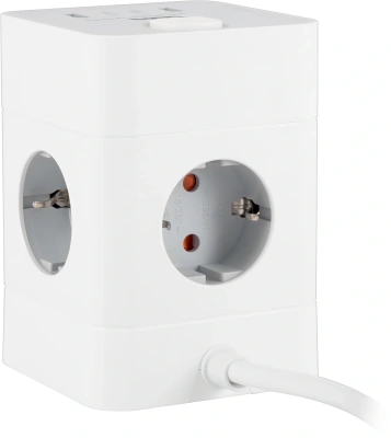 Сетевой удлинитель Buro BU-PTE4.1UC-W 1.5м (4 розетки) белый (коробка)