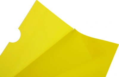 Папка-уголок Бюрократ -E310/1YEL A4 пластик 0.18мм желтый