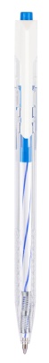 Ручка шариков. автоматическая Deli Arrow EQ24-BL прозрачный/белый d=0.7мм син. черн.