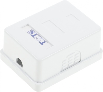 Коробка Lanmaster TWT-SA1-WH настенная 62x67x30мм крышка Keystone ПВХ белый
