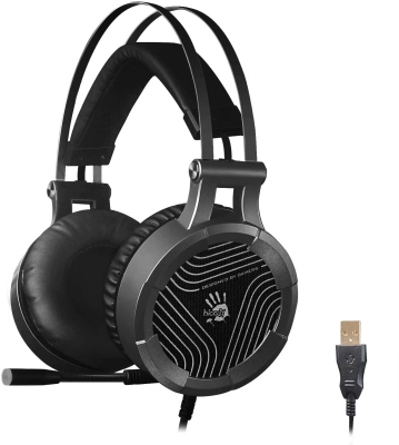 Наушники с микрофоном A4Tech Bloody G530 черный/серый 1.8м мониторные оголовье (G530 (GREY) USB)