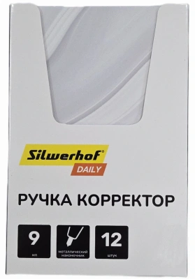 Ручка корректор Silwerhof 443007 9мл дисплей картонный