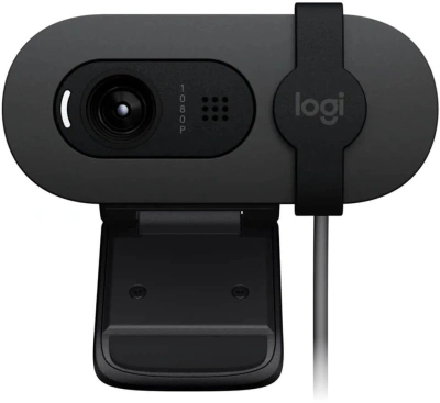 Камера Web Logitech Brio 95 графитовый 2Mpix (1920x1080) USB2.0 с микрофоном для ноутбука (960-001583)