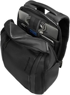 Рюкзак мужской Piquadro Lyss CA6928S143BM/N черный полиэстер/натур.кожа