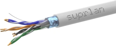 Кабель сетевой информационный Suprlan Standard 01-1031-1 кат.5E F/UTP 4 пары 24AWG PVC внутренний 305м серый