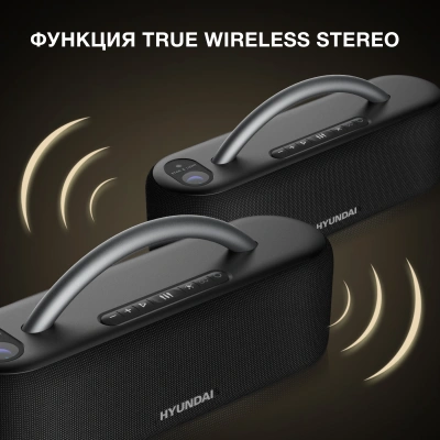 Колонка порт. Hyundai Select H-PS1028 черный 60W 2.0 BT 10м 4400mAh