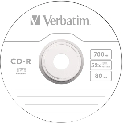 Диск CD-R Verbatim 700Mb 52x bulk (50шт) (43787)