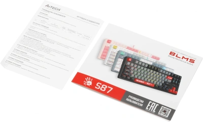 Клавиатура A4Tech S87 Energy механическая белый USB for gamer LED (S87 USB ENERGY WHITE) кабель 1.8м