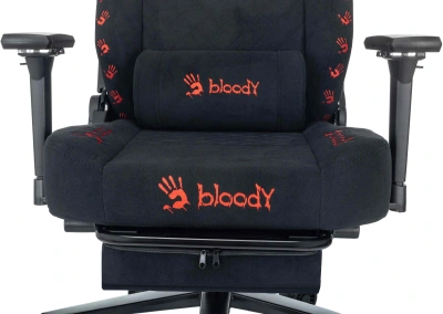 Кресло игровое A4Tech Bloody GC-670 черный искусственная замша с подголов. крестов. металл подст.для ног