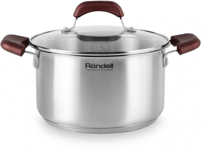 Кастрюля Rondell Bojole RDS-737 5.6л. d=24см (с крышкой) стальной