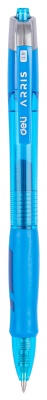 Ручка гелев. автоматическая Deli Arris EG08-BL прозрачный/голубой d=0.5мм син. черн. резин. манжета