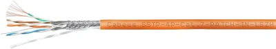 Кабель информационный Cabeus SSTP-4P-CAT.7-PATCH-IN-LSZH кат.7 S/FTP 4 пары 0.55AWG LSZH внутренний 305м оранжевый