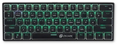 Клавиатура Оклик K763W механическая черный USB беспроводная BT/Radio Multimedia for gamer LED (1920548) кабель 1.5м