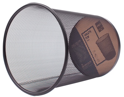 Корзина для бумаг Deli E9188 круглая 10л. мет.сетка черный (12 шт. в упаковке)