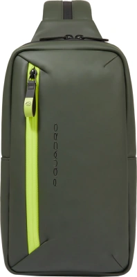 Рюкзак слинг Piquadro Corner 2.0 CA6466C2OW/VE зеленый полиэстер