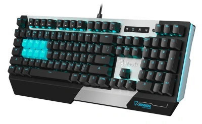 Клавиатура A4Tech B865 механическая серый/черный USB for gamer LED (B865 ICE BLUE) кабель 1.8м