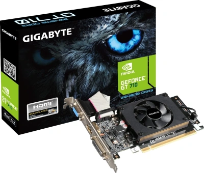 Видеокарта Gigabyte PCI-E 2.0 GV-N710D3-2GL 2.0 NVIDIA GeForce GT 710 2Gb 64bit DDR3 954/1600 DVIx1 HDMIx1 CRTx1 HDCP Ret low profile