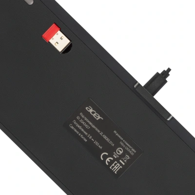 Клавиатура Acer Nitro OKR400 механическая черный USB беспроводная BT/Radio Multimedia for gamer LED (ZL.KBDEE.01A) кабель 1.5м