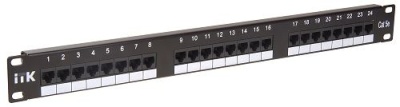 Патч-панель ITK PP24-1UC5EU-D05 19" 1U 24xRJ45 кат.5E UTP