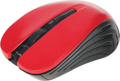 Мышь Оклик 545MW черный/красный оптическая 1600dpi беспров. USB для ноутбука 4but (368631)