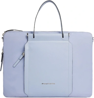 Деловая сумка женская Piquadro Lyra CA4021W92T/VI с отделением для ноутбука 15.6" лавандовая нейлон/натур.кожа