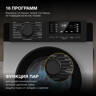 Стиральная машина Hyundai WME6009 класс: A++ загр.фронтальная макс.:6кг белый