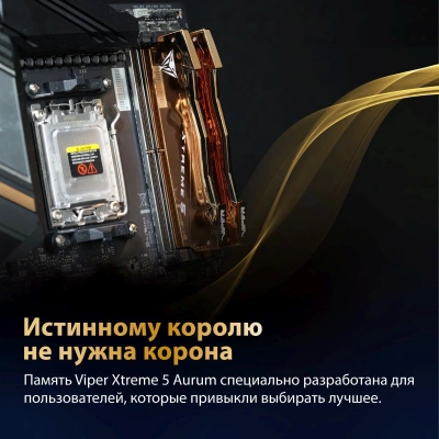 Память DDR5 2x32GB 6000MHz Patriot VXA564G6030K Viper Xtreme 5 Aurum RTL Gaming PC5-48000 CL30 DIMM UDIMM 288-pin 1.35В dual rank с радиатором Ret