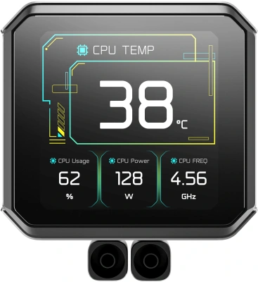 Система водяного охлаждения Deepcool Spartacus 420 ARGB Soc-AM5/AM4/1200/1700/1851 черный 4-pin 32.89dB Al LCD 350W 2647gr Ret (R-SPT420-BKDSMP-G-1)