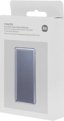 Мобильный аккумулятор Xiaomi Ultra Slim 5000mAh QC/PD 20W 2.4A USB-C серый (BHR9535GL)