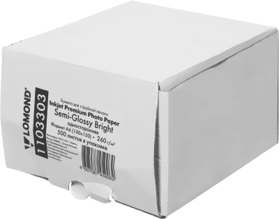Фотобумага Lomond 1103303 10x15/260г/м2/500л./белый полуглянцевое для струйной печати