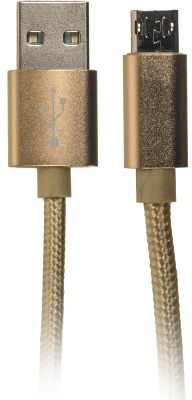 Кабель Buro Braided BHP RET MICUSB-BR USB (m)-micro USB (m) 1м золотистый