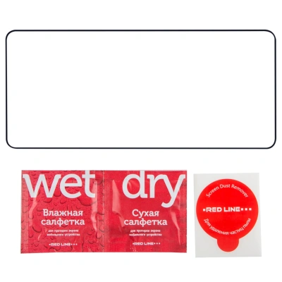 Защитное стекло для экрана Redline черный для Xiaomi 14 2.5D 1шт. (УТ000038131)