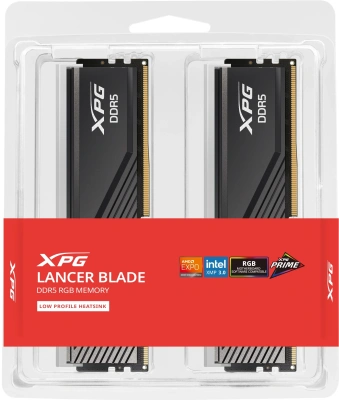 Память DDR5 2x16GB 6400MHz A-Data AX5U6400C3216G-DTLABRBK XPG Lancer Blade RGB RTL Gaming PC5-51200 CL32 DIMM UDIMM ECC 288-pin 1.4В kit dual rank с радиатором Ret
