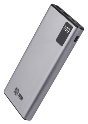 Мобильный аккумулятор Cactus CS-PBFSLT-10000 10000mAh 3A 2xUSB серый