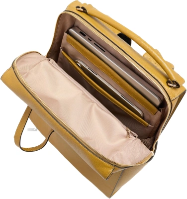 Рюкзак женский Piquadro Patricia CA6772W140/G горчичный натур.кожа