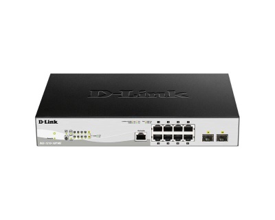 Коммутатор D-Link DGS-1210-10P/ME/B1A 8x1Гбит/с 2SFP 8PoE управляемый