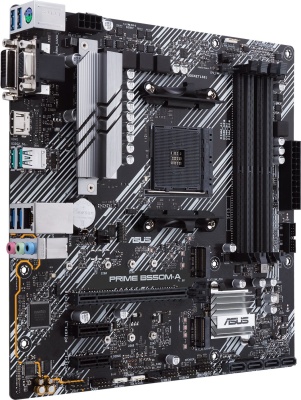 Материнская плата Asus PRIME B550M-A/CSM Soc-AM4 AMD B550 4xDDR4 mATX AC`97 8ch(7.1) GbLAN RAID+VGA+DVI+HDMI