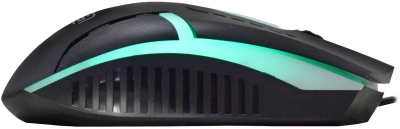 Мышь Оклик 398G черный оптическая 2400dpi USB для ноутбука 4but (1431665)